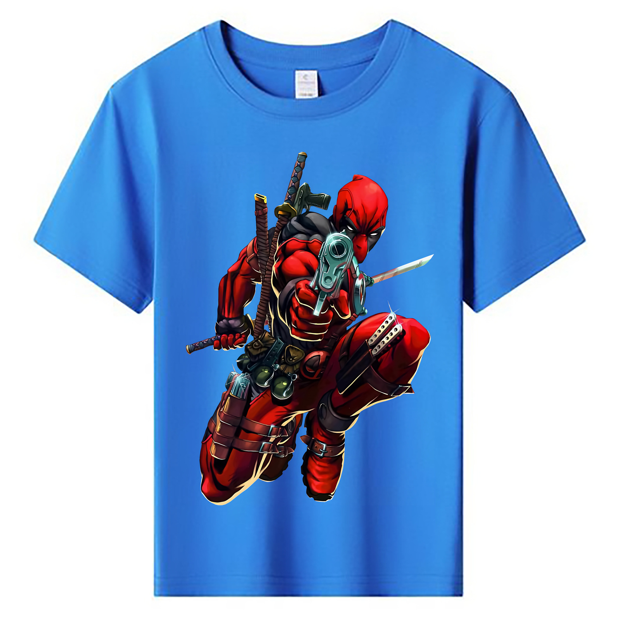 （画像用） Deadpool デッドプール 綿100％キッズTシャツ（フロントプリント）